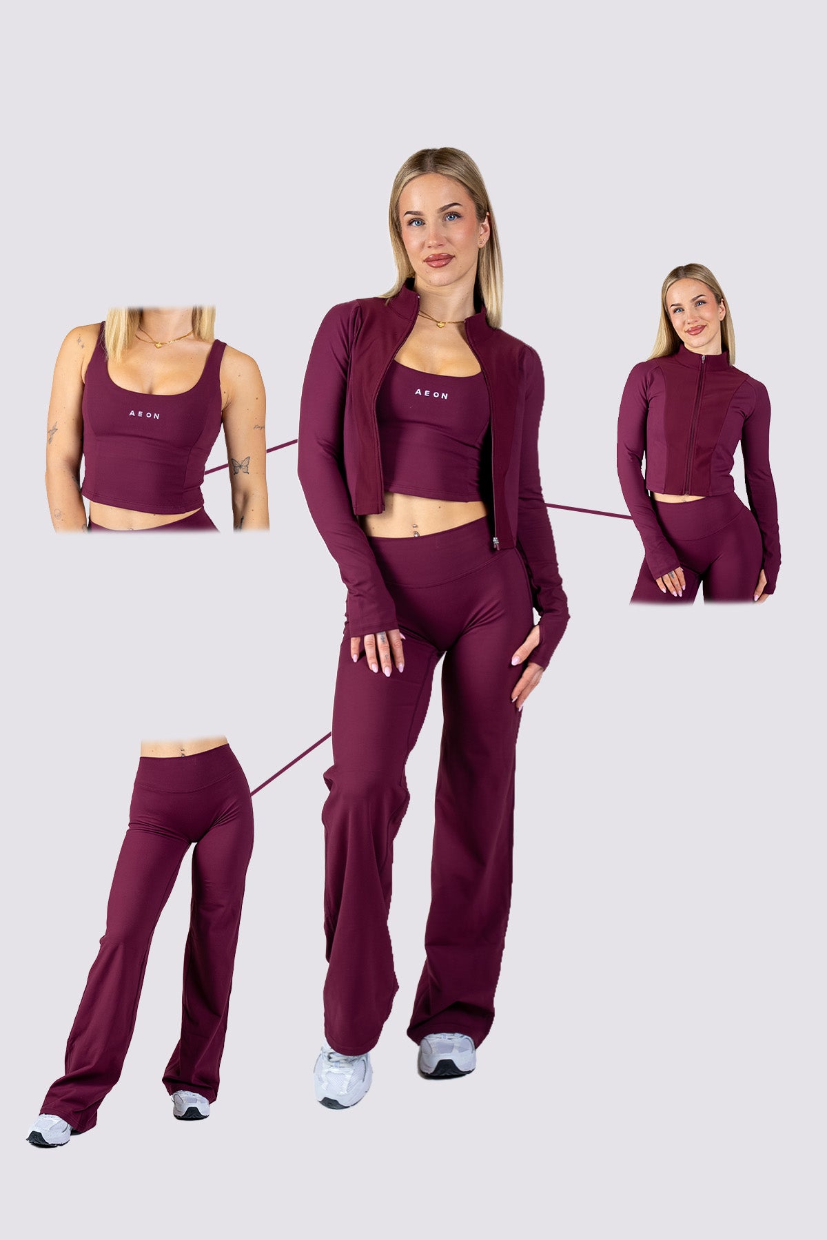 FLEXMOTION SET - BURGUNDY (3-KUSY)