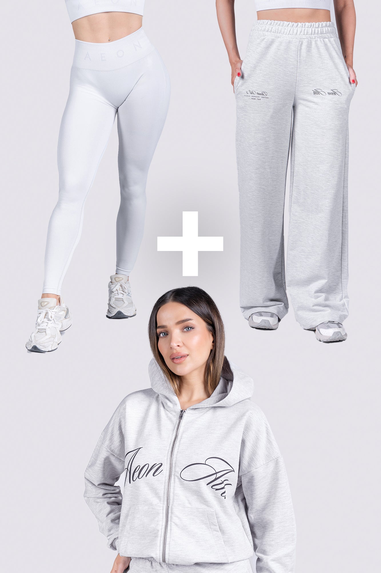ELEVATE SET - HEATHER GREY (3-KUSY)