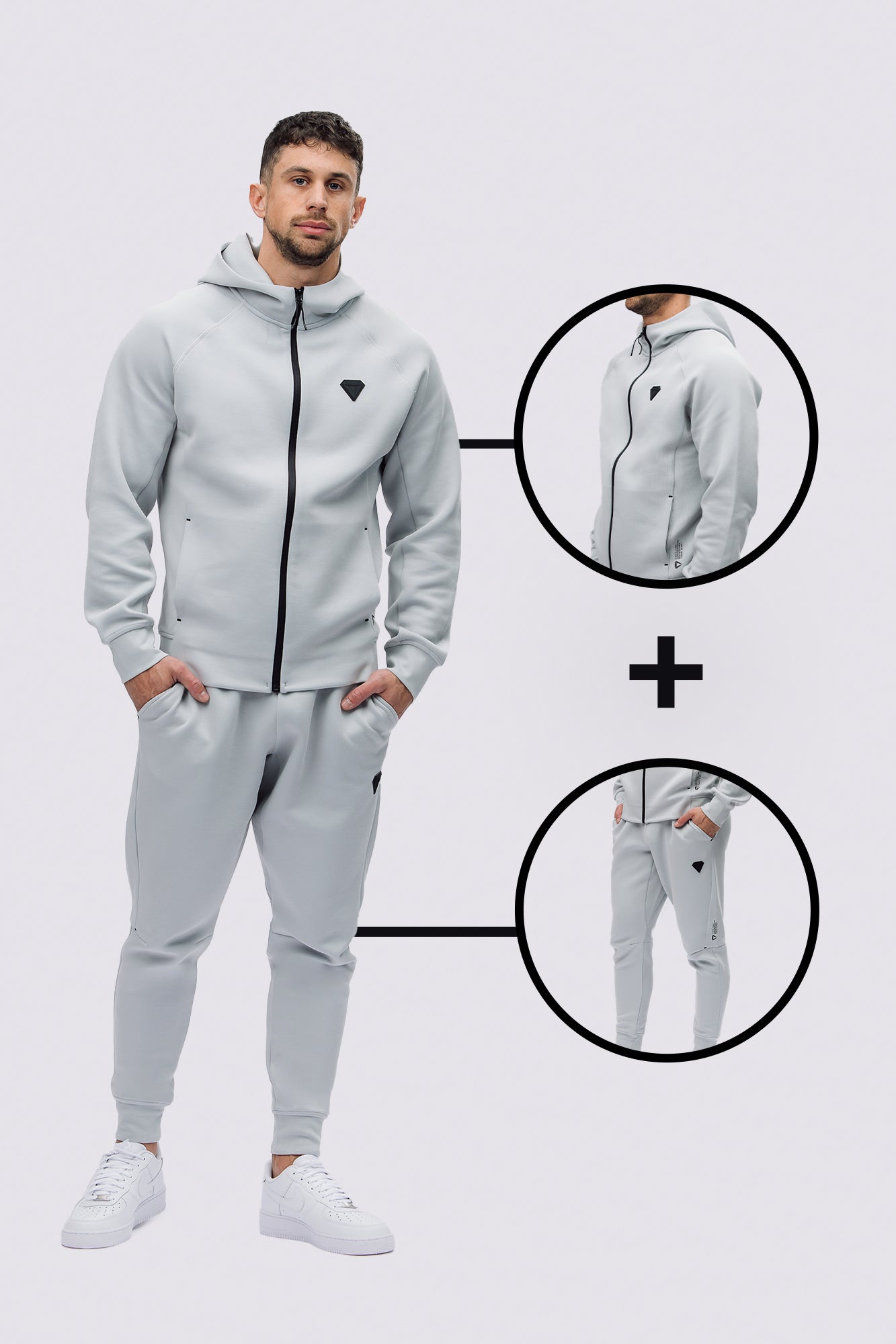 TECHFIT PÁNSKA TEPLÁKOVÁ SÚPRAVA - WOLF GREY (2-DIELNA)