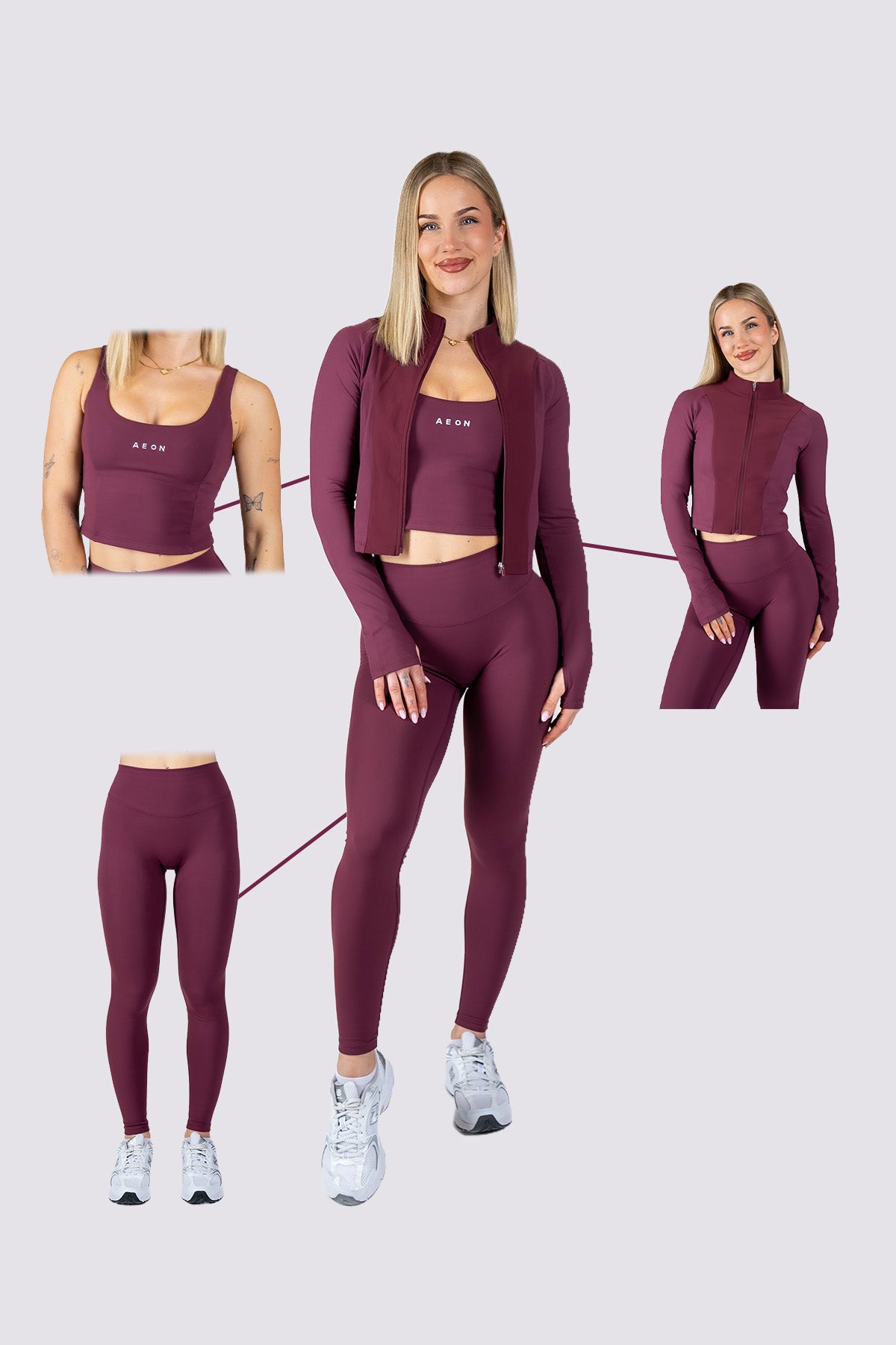 FLEXMOTION SET - BURGUNDY (3-KUSY)