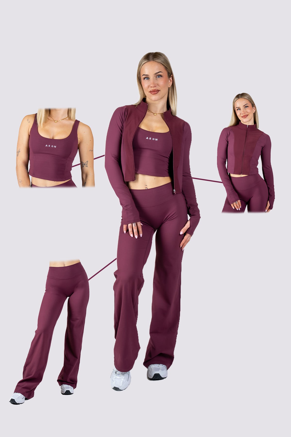 FLEXMOTION SET - BURGUNDY (3-KUSY)