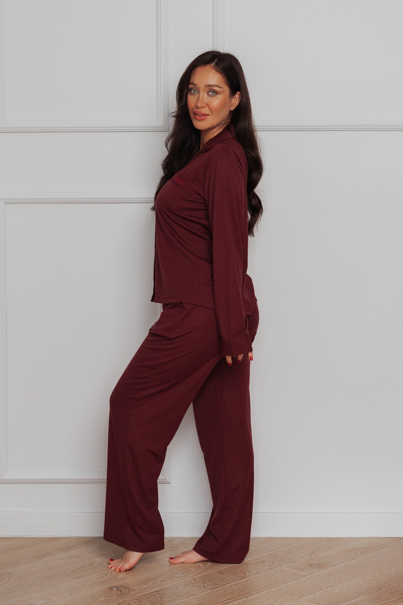 EASE PYJAMA BUNDLE - BURGUNDY (2 - PIECE) - Aeon Athletics